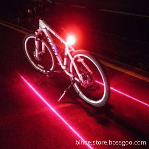 Red LED laser bicycle rear lights